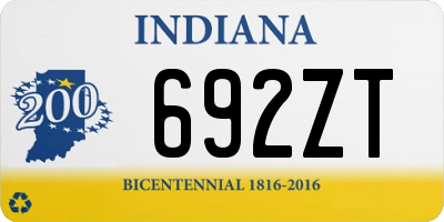 IN license plate 692ZT