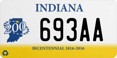 IN license plate 693AA