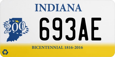 IN license plate 693AE