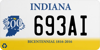 IN license plate 693AI