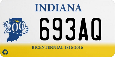 IN license plate 693AQ