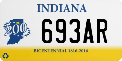 IN license plate 693AR