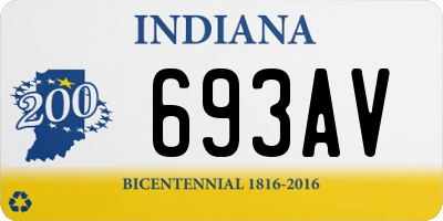 IN license plate 693AV