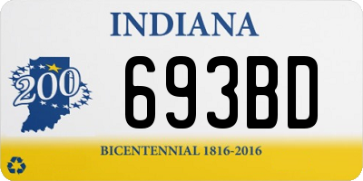 IN license plate 693BD