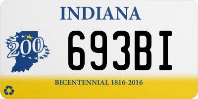 IN license plate 693BI