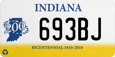 IN license plate 693BJ