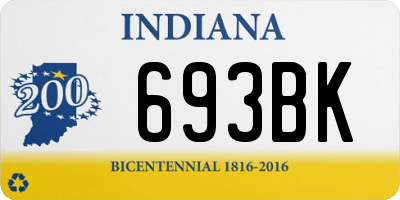 IN license plate 693BK