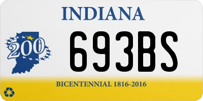 IN license plate 693BS