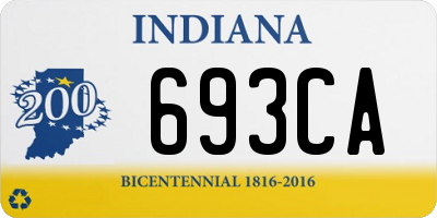 IN license plate 693CA