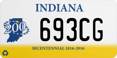 IN license plate 693CG