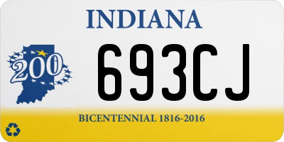 IN license plate 693CJ