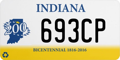 IN license plate 693CP