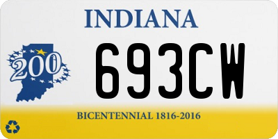 IN license plate 693CW