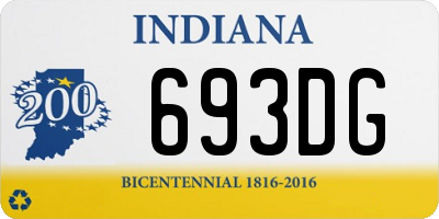 IN license plate 693DG