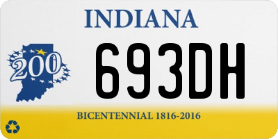 IN license plate 693DH