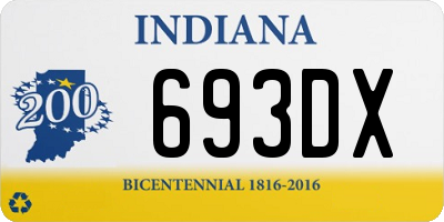 IN license plate 693DX