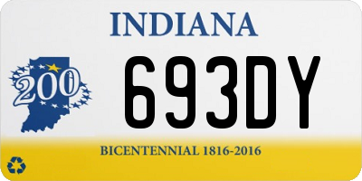 IN license plate 693DY