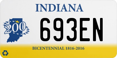 IN license plate 693EN