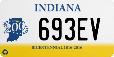 IN license plate 693EV