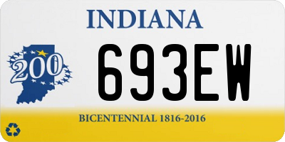 IN license plate 693EW