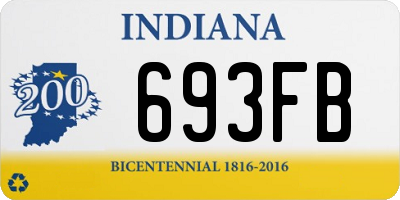 IN license plate 693FB