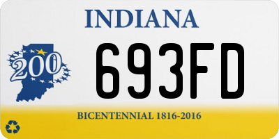 IN license plate 693FD