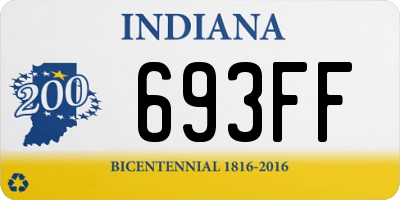 IN license plate 693FF