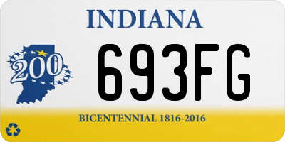 IN license plate 693FG