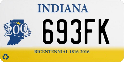 IN license plate 693FK