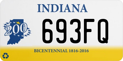IN license plate 693FQ