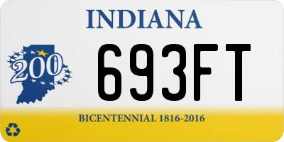 IN license plate 693FT