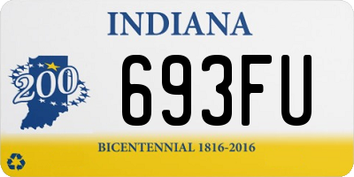 IN license plate 693FU