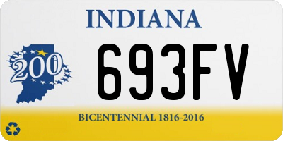 IN license plate 693FV