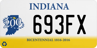 IN license plate 693FX