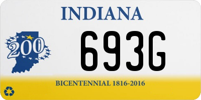 IN license plate 693G