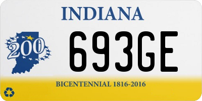 IN license plate 693GE