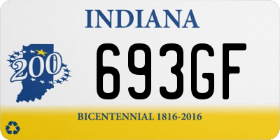 IN license plate 693GF