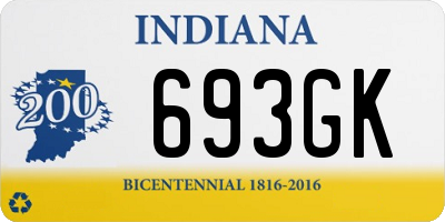 IN license plate 693GK