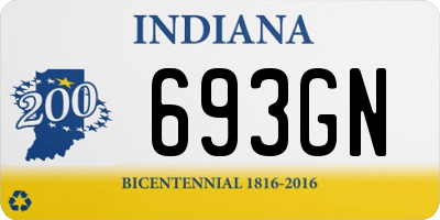 IN license plate 693GN