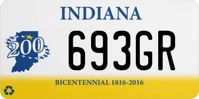 IN license plate 693GR