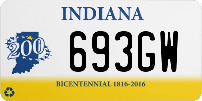 IN license plate 693GW