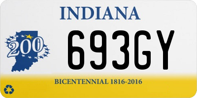 IN license plate 693GY