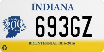 IN license plate 693GZ
