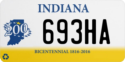 IN license plate 693HA