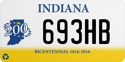 IN license plate 693HB