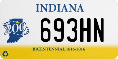 IN license plate 693HN