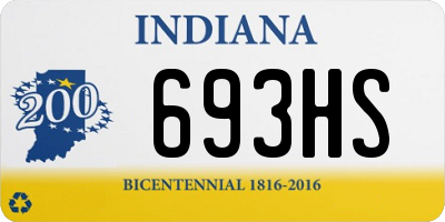 IN license plate 693HS