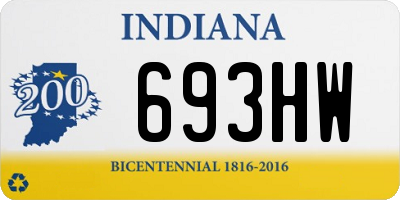 IN license plate 693HW