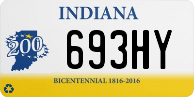 IN license plate 693HY