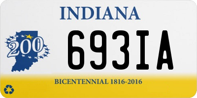 IN license plate 693IA